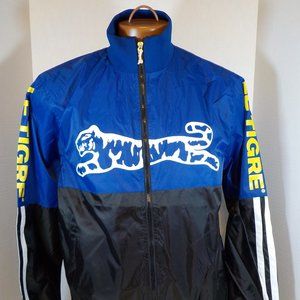 Le Tigre Collection~ Larkin Windbreaker Jacket Men's Blue/Black Size L